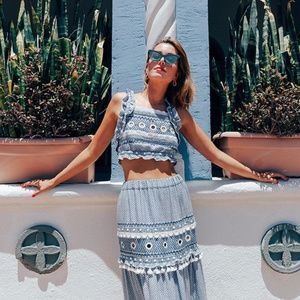 Dodo Bar Or Ataliya midi skirt and crop top